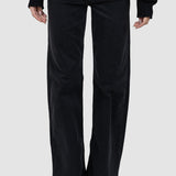 Pantaloni denim damă evazați din denim negru fumé