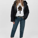 Geacă femei neagră matlasată