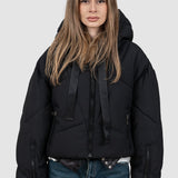 Geacă femei neagră matlasată