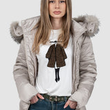 Geacă femei matlasată cu glugă bej