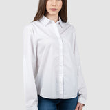 Cămașă damă albă din bumbac cu croială clasică