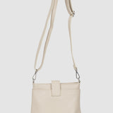 Geantă crossbody damă din piele naturală crem