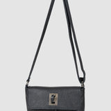 Geantă crossbody damă din piele naturală negru