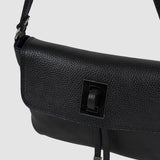 Geantă crossbody damă din piele naturală negru
