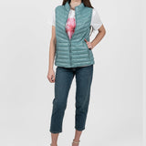Vestă damă matlasată cu fermoar mint