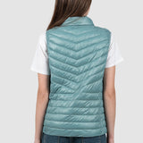 Vestă damă matlasată cu fermoar mint