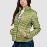 Geacă femei matlasată ușoară fistic