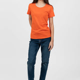 Tricou femei cambrat din bumbac elastic – culori variate