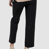 Pantaloni femei croială conică talie medie negru