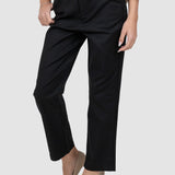 Pantaloni femei croială conică talie medie negru