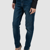 Pantaloni denim damă slim fit albastru stretch