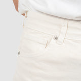 Pantaloni damă wide leg din bumbac crem