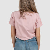 Tricou damă roz cu aplicație inimă din paiete