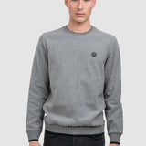 Pulover bărbați din bumbac cu guler rotund uni