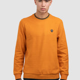 Pulover bărbați din bumbac cu guler rotund uni