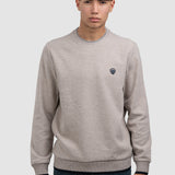 Pulover bărbați din bumbac cu guler rotund uni