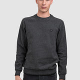 Pulover bărbați din bumbac cu guler rotund uni