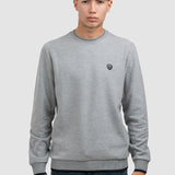 Pulover bărbați din bumbac cu guler rotund uni