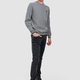 Pulover bărbați din bumbac cu guler rotund uni