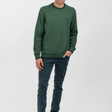 Pulover bărbați din bumbac cu guler rotund uni