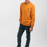 Pulover bărbați din bumbac cu guler rotund uni