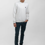 Pulover bărbați din bumbac cu guler rotund uni