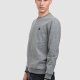 Pulover bărbați din bumbac cu guler rotund uni