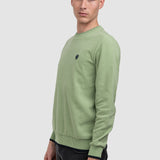 Pulover bărbați din bumbac cu guler rotund uni