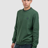 Pulover bărbați din bumbac cu guler rotund uni