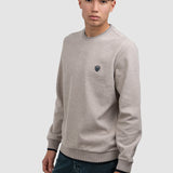 Pulover bărbați din bumbac cu guler rotund uni