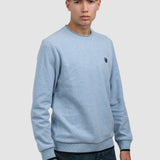 Pulover bărbați din bumbac cu guler rotund uni