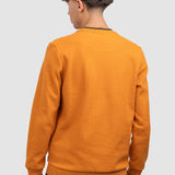 Pulover bărbați din bumbac cu guler rotund uni