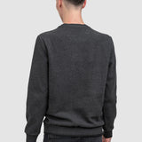 Pulover bărbați din bumbac cu guler rotund uni