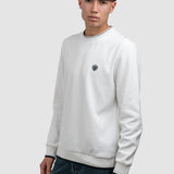 Pulover bărbați din bumbac cu guler rotund uni