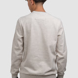 Pulover bărbați din bumbac cu guler rotund uni