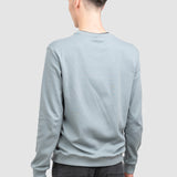 Bluză bărbați din bumbac cu guler rotund, gri