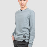 Bluză bărbați din bumbac cu guler rotund, gri