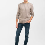 Pantalon denim bărbați slim fit din bumbac elastic albastru