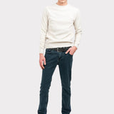 Pantalon denim bărbați slim fit albastru închis