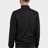 Jachetă bărbați cu fermoar cu guler înalt, neagră