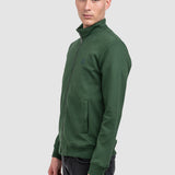 Jachetă bărbați cu fermoar integral, verde închis