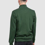 Jachetă bărbați cu fermoar integral, verde închis