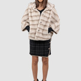 Capă blană ecologică, bej