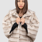 Capă blană ecologică, bej