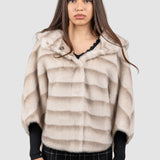 Capă blană ecologică, bej