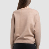 Pulover de damă cu flori aplicate și design modern