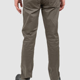 Pantalon bărbați croială dreaptă din bumbac elastic kaki