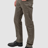 Pantalon bărbați croială dreaptă din bumbac elastic kaki
