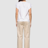 Tricou damă MDM din bumbac alb cu imprimeu fructe