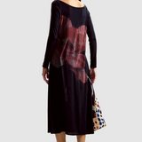 Rochie midi femei Desigual cu imprimeu grafic abstract negru